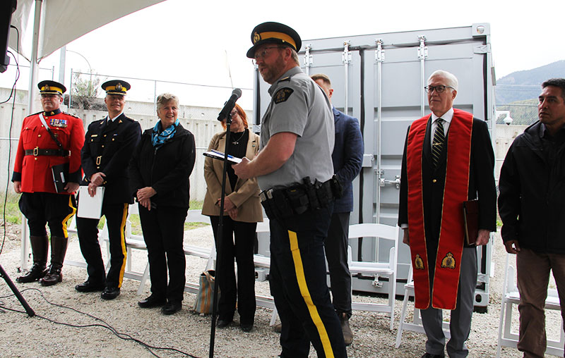 Photo of the opening of new interim Lytton Detachment