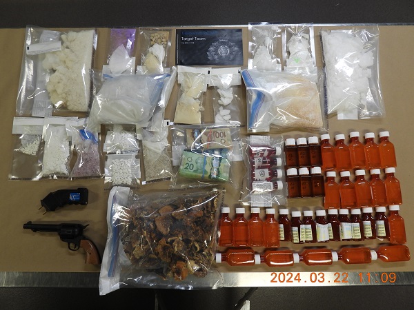 Seized drugs and weapons