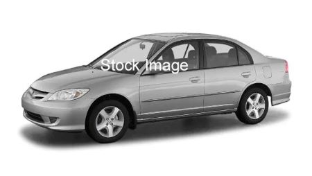 Vue lat&eacute;rale d&rsquo;une Honda Civic grise avec le texte &laquo; Stock Image &raquo; par-dessus.