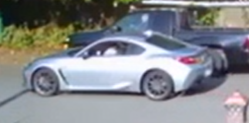 Photo of suspect vehicle- silver coupe