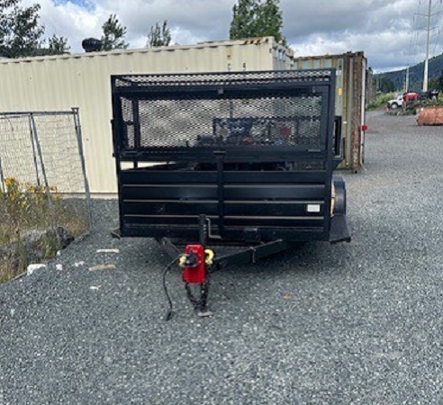 Photos of stolen flat deck utility trailer