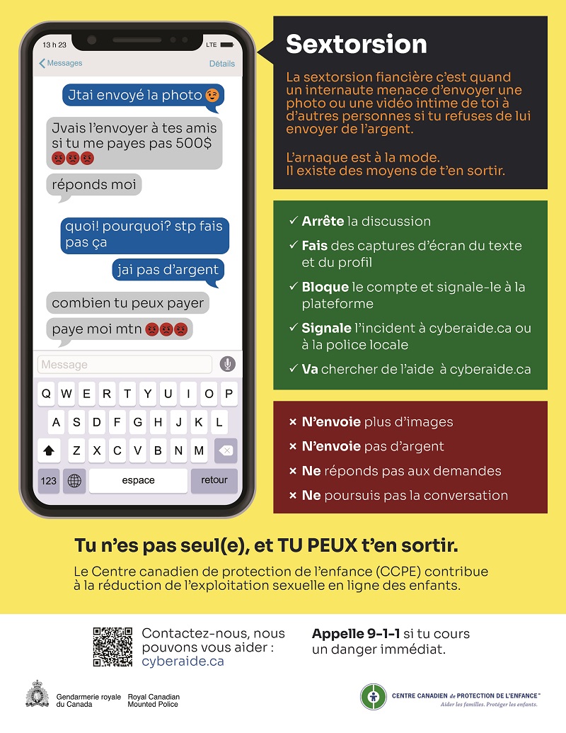 L'affiche d'extorsion sexuelle 