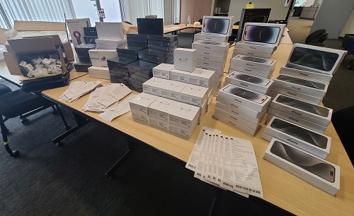 Multiple phones and Airpods in pacakges and multiple receipts