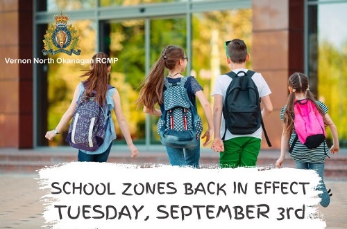 photo of kids with backpacks walking to school