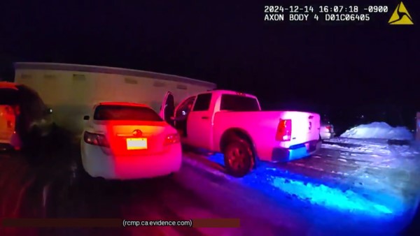 Footage from a Body-Worn Camera used by BC Highway Patrol to gather evidence during the Winter Impaired Driving Campaign