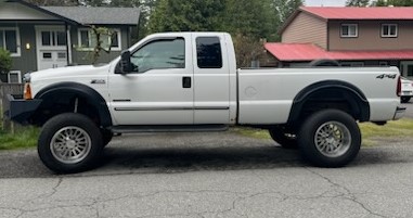 Photo of stolen white truck