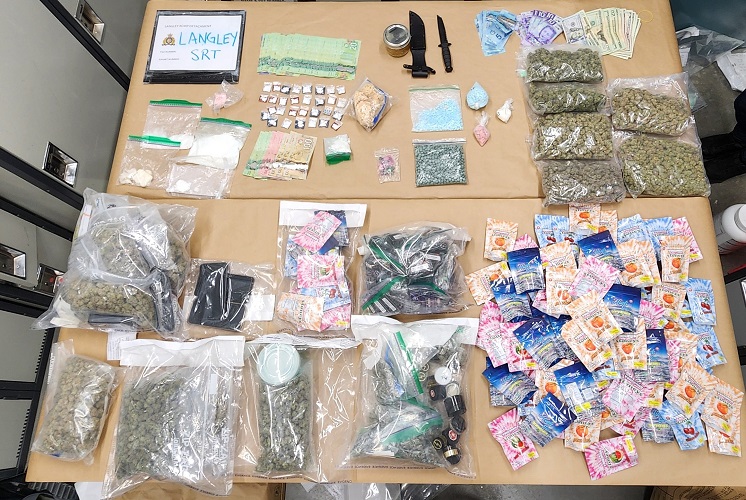 Photo of seized drugs and cash