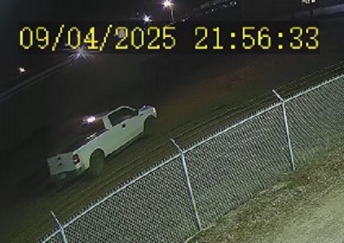 Red pickup truck caught on CCTV Gas stolen from commercial gas tank near Fruitvale