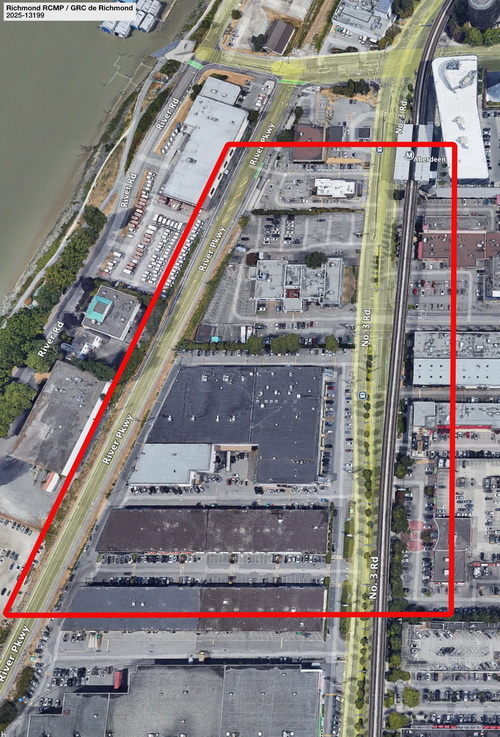 Map of 4300 block of No 3 Road