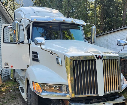 Recovered transport truck