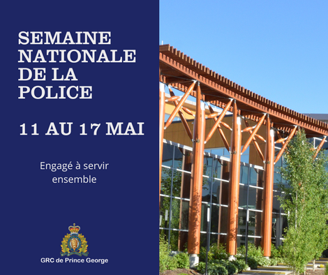 Photo du d&eacute;tachement de police avec les mots << Semaine National de la Police 11 au 17 mai Engag&eacute; &agrave; servir ensamble >>