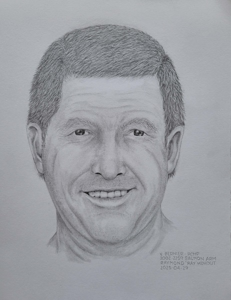 Age progression of Reymond Kohout, drawn on May 29, 2025