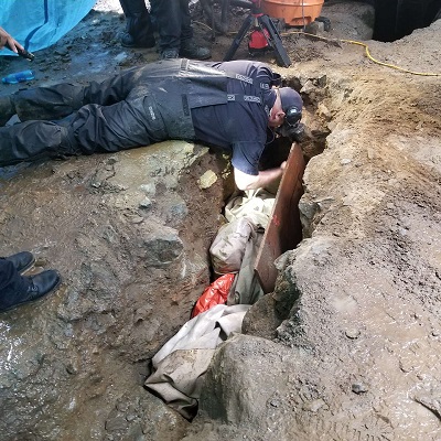 Trench before the rain