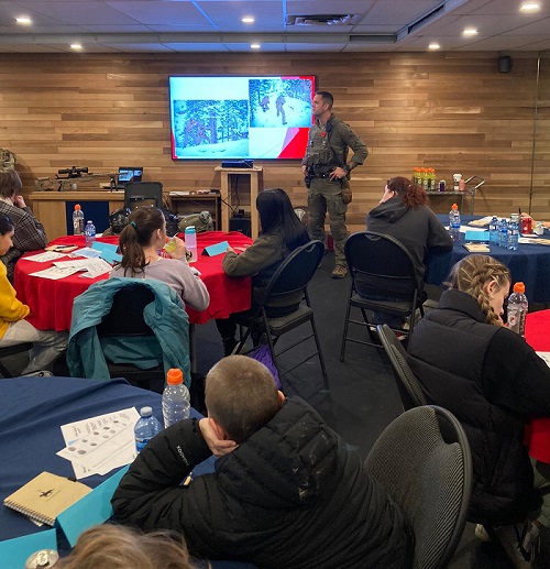 Photo of students at West Shore RCMP Career Day