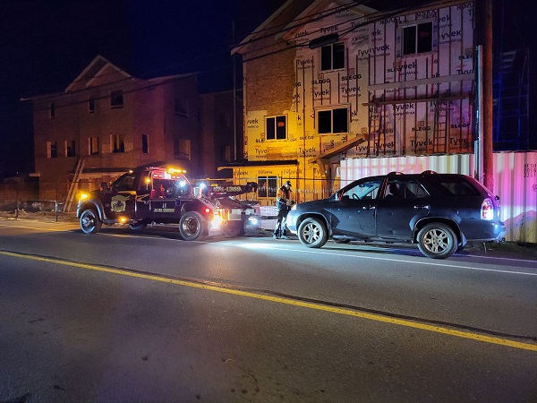 vehicle being towed after driver was found to be prohibited