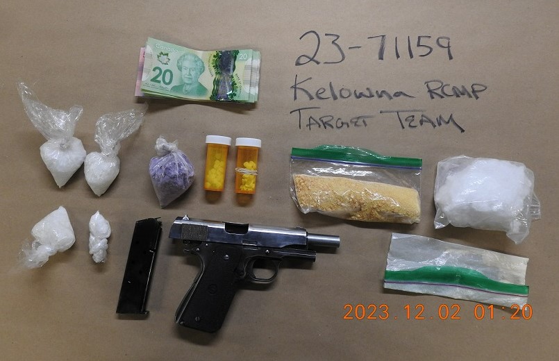 Seized drugs and handgun