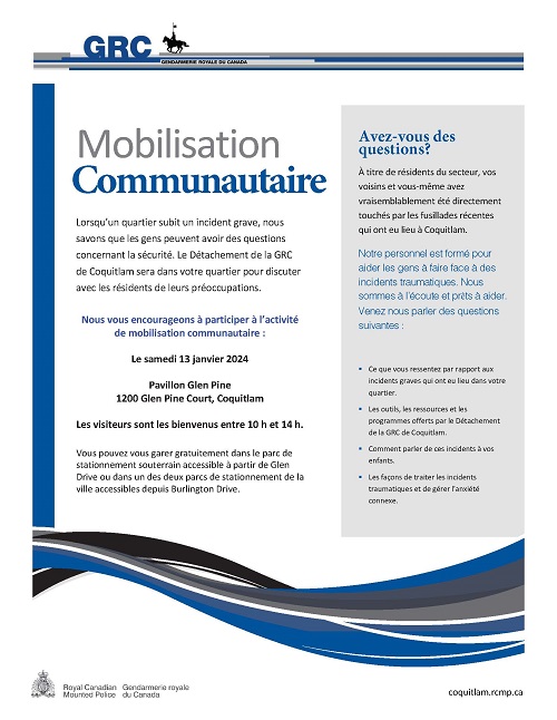 Affiche comprenant les renseignements sur l&rsquo;activit&eacute;