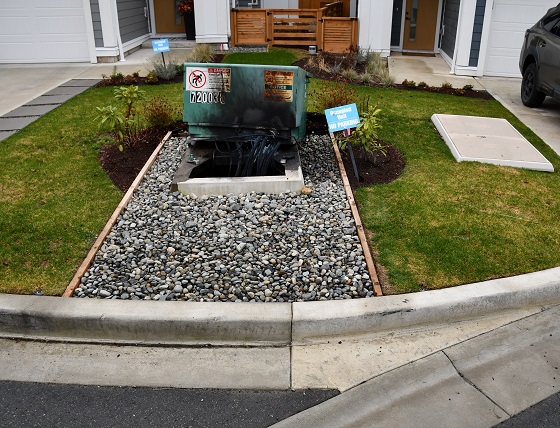 Photo os damaged transformer box